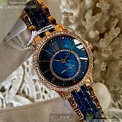 ANNE KLEIN安妮克萊恩精品錶,編號：AN00612,28mm圓形玫瑰金精鋼錶殼變色錶盤精鋼玫瑰金色錶帶