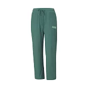 PUMA 基本系列Modern Basics螺紋寬褲 女 長褲 綠色 L 綠色