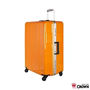 【CROWN 皇冠】C-FD120 27吋 大容量鋁框行李箱- 荷蘭桔