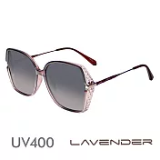 Lavender偏光片太陽眼鏡 經典菱紋-寶石紅12141-C4