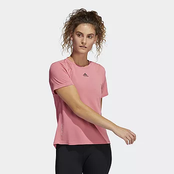 Adidas 女 HeatRDY Focus T 短袖上衣 H20745 L 粉紅色