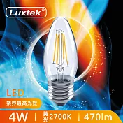 【Luxtek樂施達】LED蠟燭型燈泡 全電壓  4W E27 黃光2700K 5入 (C35C)