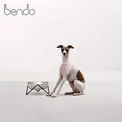 Bendo 好潮狗碗 寵物碗 寵物碗架 霧面黑架+不鏽鋼碗 22cm