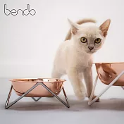 Bendo 更靚貓碗 寵物碗 寵物碗架 不鏽鋼架+紅銅碗 14cm