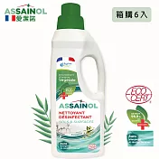 【箱購6入】法國Assainol<愛潔諾>有機地板和家用清潔劑-尤加利香1L
