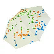 【RAINSTORY】-8°降溫凍齡個人自動傘(撞色幾何-綠)