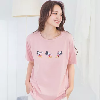 【Wonderland】歡唱米鼠印花棉質T恤(3色) FREE 粉紅色