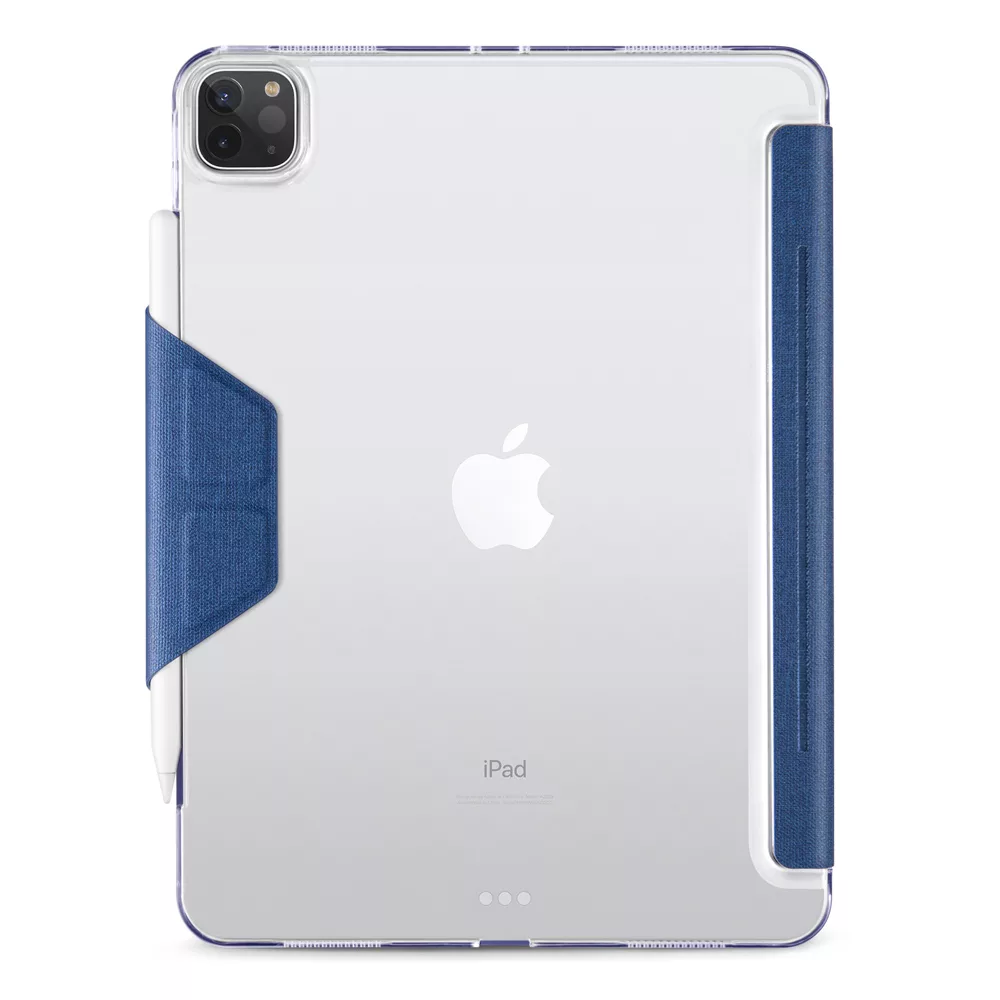 JTL / JTLEGEND iPad Pro 2021 Amos 11吋 相機快取多角度折疊布紋皮套(磁扣版-無筆槽) 海軍藍