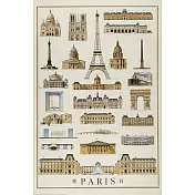 義大利 IFI 海報/包裝紙 巴黎歷史建築
