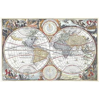 義大利 IFI 海報/包裝紙 希臘神話世界地圖
