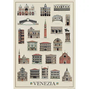 義大利 IFI 海報/包裝紙 威尼斯歷史建築