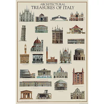 義大利 IFI 海報/包裝紙 義大利歷史建築