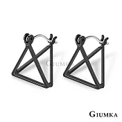 GIUMKA 幾何三角耳針式耳環 韓系流行時尚 淑女款 一對價格 多款任選 MF07058 黑色