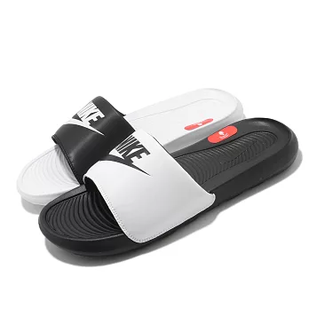 Nike 拖鞋 Victori One Slide 男女鞋 基本款 輕便 簡約 套腳 情侶穿搭 黑 白 DD0234100 24cm WHITE/BLACK-BLACK