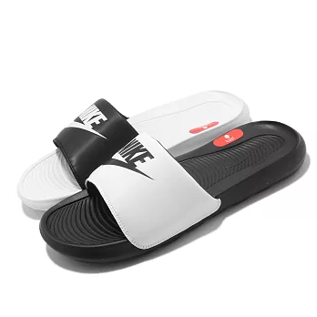 Nike 拖鞋 Victori One Slide 男女鞋 基本款 輕便 簡約 套腳 情侶穿搭 黑 白 DD0234100 25cm WHITE/BLACK-BLACK