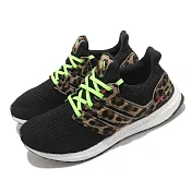 adidas 慢跑鞋 UltraBOOST DNA 襪套式 男女鞋 情侶鞋 愛迪達 豹紋 路跑 跑步 Boost 緩震 黑棕 FZ2731 23cm BLACK/BROWN