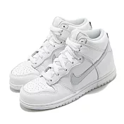 Nike 休閒鞋 Dunk High SP 運動 童鞋 基本款 高筒 簡約 舒適 中童 穿搭 白 灰 DC9053101 17cm WHITE/PURE PLATINUM