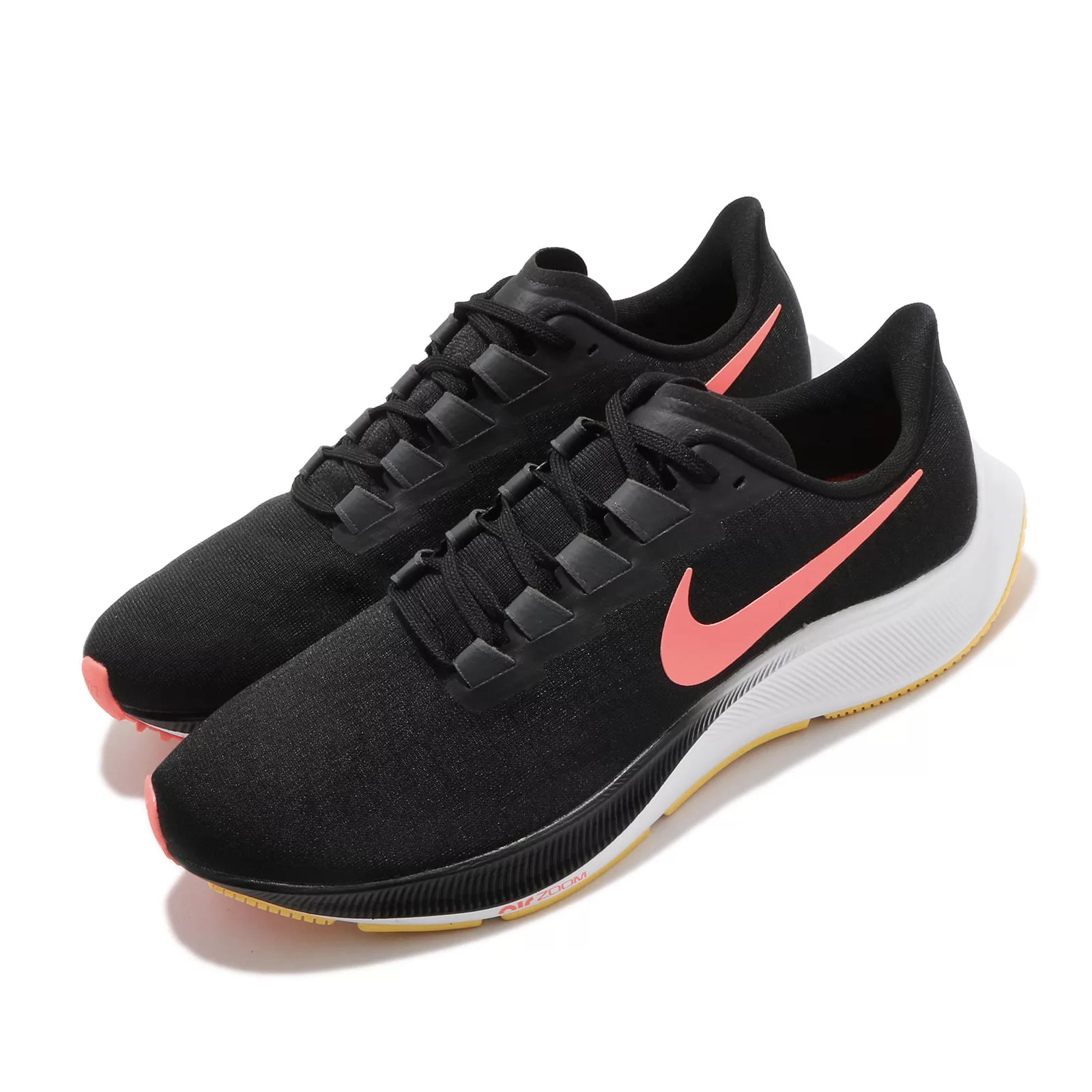 Nike 慢跑鞋 Zoom Pegasus 37 男鞋 氣墊 舒適 避震 路跑 健身 球鞋 黑 橘 BQ9646010 26.5cm BLACK/ORANGE