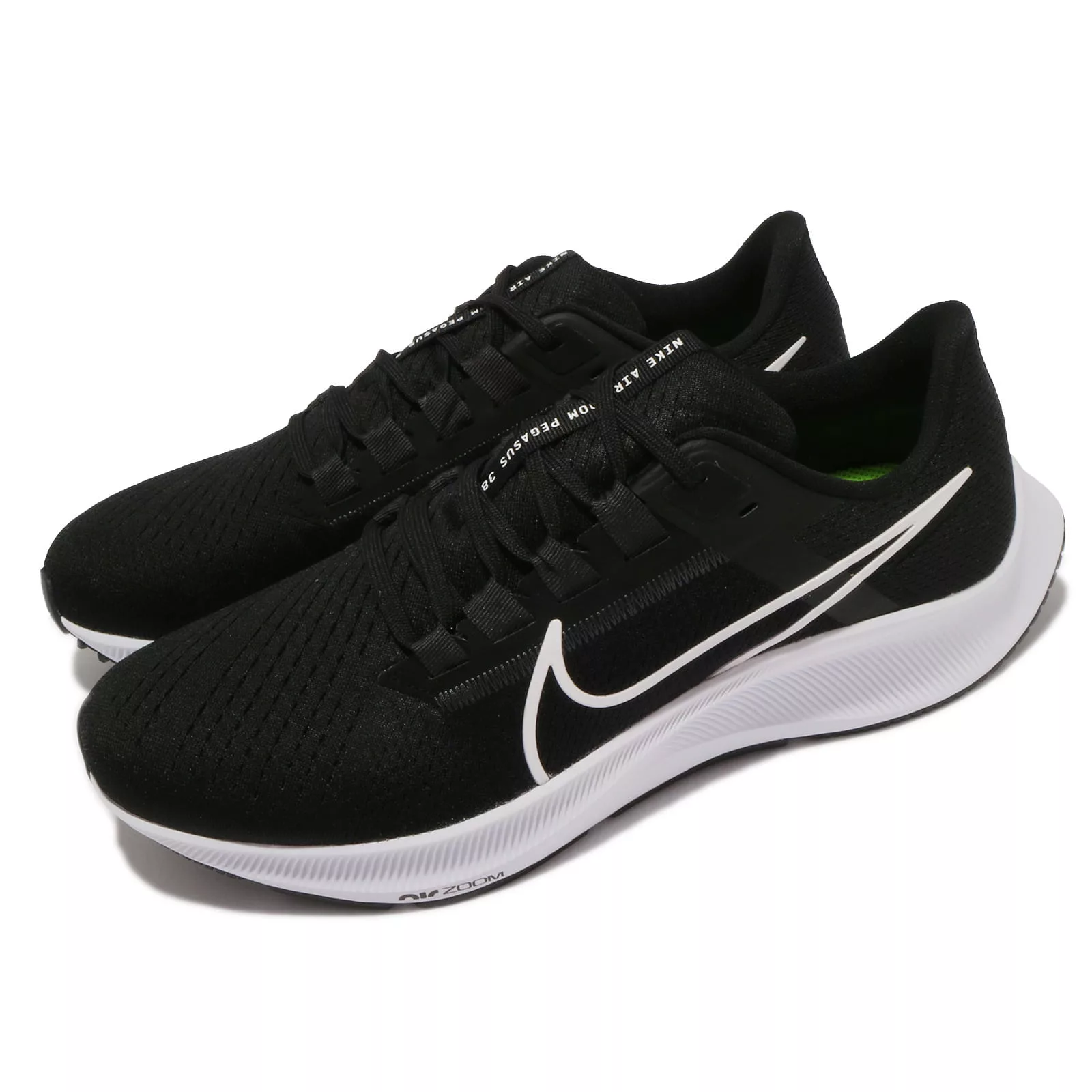 Nike 慢跑鞋 Zoom Pegasus 38 運動 女鞋 氣墊 舒適 避震 路跑 健身 球鞋 黑 白 CW7358002 23cm BLACK/WHITE
