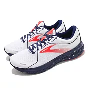 Brooks 慢跑鞋 Adrenaline GTS 21 男鞋 軌道導引支撐系統 柔軟 支撐 路跑 白 藍 紅 1103491D166 27cm WHITE/BLUE/RED