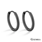 GIUMKA 抗過敏鋼 易扣耳骨 針式耳環 寬 0.16 CM 一對價格 MF020024 黑色款 ‧約 0.6 CM