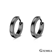 GIUMKA 抗過敏鋼 易扣耳骨 針式耳環 寬 0.20 CM 一對價格 MF020031 黑色約 0.7 CM