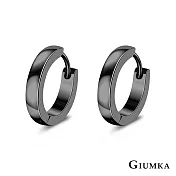 GIUMKA 抗過敏鋼 易扣耳骨 針式耳環 寬 0.30 CM 一對價格 MF020031 黑色約 0.9 CM
