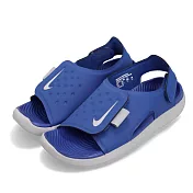 Nike 涼拖鞋 Sunray Adjust 5 童鞋 AJ9076-400 19cm GAME ROYAL/WOLF GREY