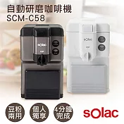 【西班牙SOLAC】單人自動研磨咖啡機 SCM-C58G 鈦金灰