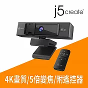 j5create 4K高畫質 數位變焦視訊會議直播攝影機- JVCU435