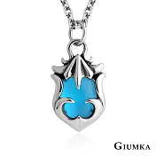 GIUMKA 神秘徽章項鍊鈦鋼 白鋼項鏈 個性街頭款 單個價格 MN08070 藍色款