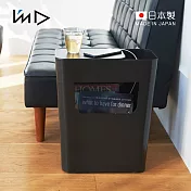 【日本岩谷Iwatani】日本製ENOTS側面收納置物活動邊桌(附輪)-13.5L -黑