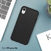 犀牛盾 iPhone XR SolidSuit碳纖維防摔背蓋手機殼  黑色