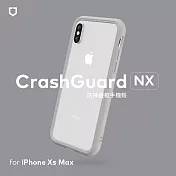 犀牛盾 iPhone XS Max CrashGuard NX模組化防摔邊框殼 淺灰