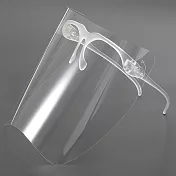 防疫面罩2入 鏡架式可調整角度防護透明面罩 磨砂框2入