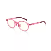 JINS 設計師款 兒童無度數濾藍光眼鏡(AFPC17A104) 粉桃紅