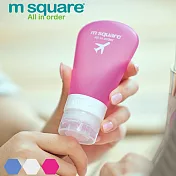 m square 旅行便攜分裝瓶(S、M、L組合) 粉色