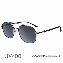 Lavender偏光片太陽眼鏡 雙槓金屬十字雕刻鏡腳-迷霧灰J3196-C2 迷霧灰