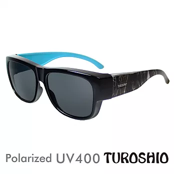 Turoshio 超輕量-坐不壞科技-偏光套鏡 近視 老花可戴 H80098-C15 黑白紋 藍(大) 黑白紋 藍