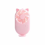 【造型風扇】動物耳朵超輕薄手持風扇(1入) 粉色貓