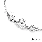 GIUMKA 甜美蘋果腳鍊 精鍍正白K 甜美淑女款 情人節 禮物 ML020001 銀色款
