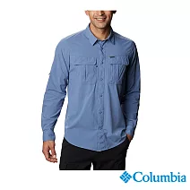 Columbia 哥倫比亞 男款-UPF40快排長袖襯衫 UAE07620 M 亞規 墨藍