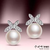 【Sayaka紗彌佳】幸福的果實珍珠鑲鑽耳環 -單一款式