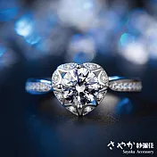 【Sayaka紗彌佳】心的漣漪復古雕花鑲鑽戒指 可調式戒圍 -單一款式
