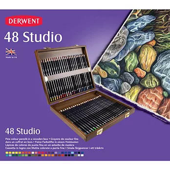 【DERWENT德爾文】STUDIO油性色鉛-木盒裝 48色