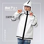 BNN x斌瀛 SUPER P3+機能防護夾克 防飛沫 面罩可拆卸 I 台灣製造 XL  Black & White