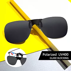 【SUNS】寶麗來偏光太陽眼鏡夾片 經典款 磁吸式夾片 防眩光 抗UV400 黑灰色