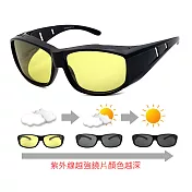 【SUNS】日夜兩用感光變色偏光太陽眼鏡 (可套式)  抗UV400