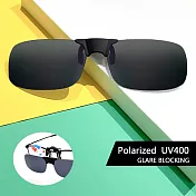 【SUNS】寶麗來偏光太陽眼鏡夾片 方形框 磁吸式夾片 防眩光 抗UV400 墨綠色