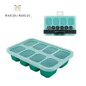 【MARCUS＆MARCUS】動物樂園造型矽膠副食品分裝保存盒-8格30ml- 綠